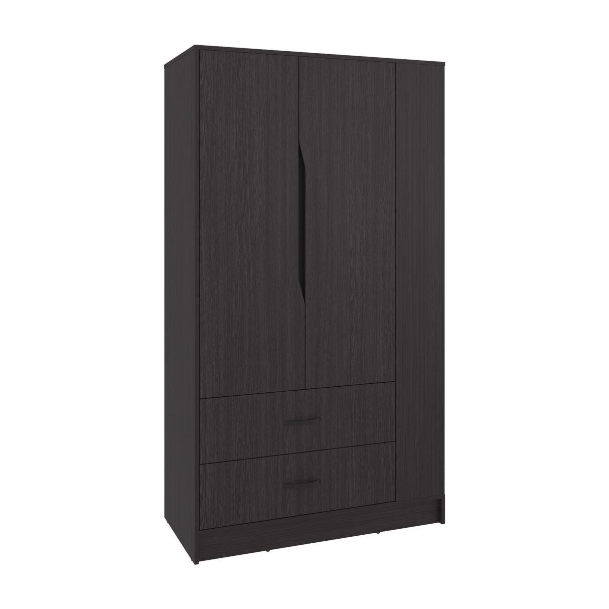 Closet Dakota Wengue 100x180.6cm con Un Cajón con Tres Puertas y con Colgadero de Ropa - CLOSETS | Bylmo