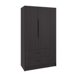 Closet Dakota Wengue 100x180.6cm con Un Cajón con Tres Puertas y con Colgadero de Ropa - CLOSETS | Bylmo