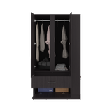 Closet Dakota Wengue 100x180.6cm con Un Cajón con Tres Puertas y con Colgadero de Ropa - CLOSETS | Bylmo