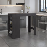 Barra de Cocina Greer Wengue 119.8x102cm con Cinco Compartimientos - BARRAS Y MUEBLES AUXILIARES | Bylmo