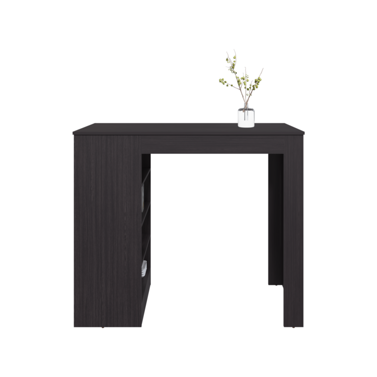 Barra de Cocina Greer Wengue 119.8x102cm con Cinco Compartimientos - BARRAS Y MUEBLES AUXILIARES | Bylmo