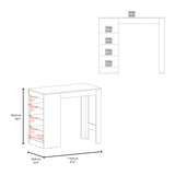 Barra de Cocina Greer Wengue 119.8x102cm con Cinco Compartimientos - BARRAS Y MUEBLES AUXILIARES | Bylmo
