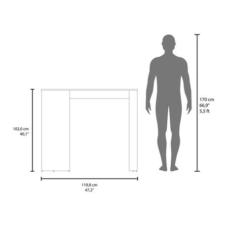 Barra de Cocina Greer Wengue 119.8x102cm con Cinco Compartimientos - BARRAS Y MUEBLES AUXILIARES | Bylmo