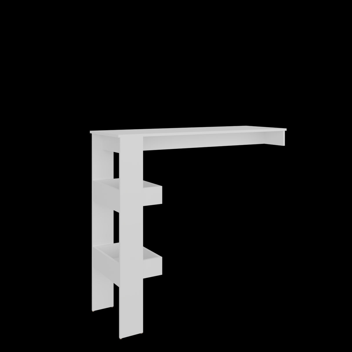 Barra de Cocina Aurora Blanco 120.3x109.6cm con Tres Compartimientos - BARRAS Y MUEBLES AUXILIARES | Bylmo