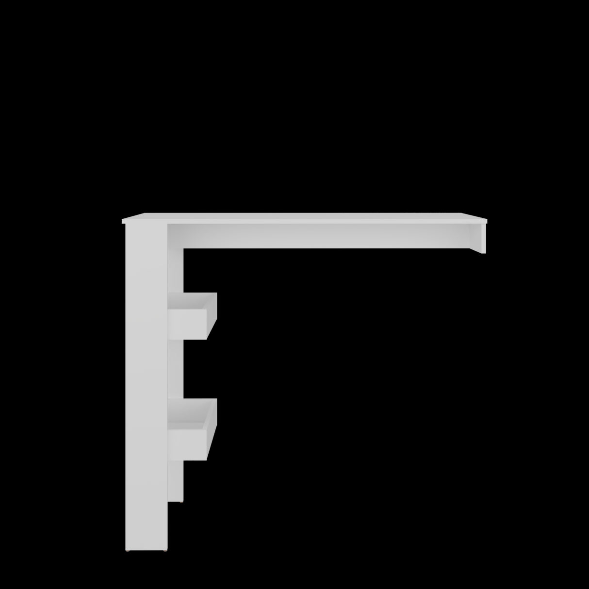 Barra de Cocina Aurora Blanco 120.3x109.6cm con Tres Compartimientos - BARRAS Y MUEBLES AUXILIARES | Bylmo