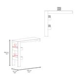 Barra de Cocina Aurora Blanco 120.3x109.6cm con Tres Compartimientos - BARRAS Y MUEBLES AUXILIARES | Bylmo