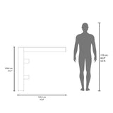 Barra de Cocina Aurora Blanco 120.3x109.6cm con Tres Compartimientos - BARRAS Y MUEBLES AUXILIARES | Bylmo