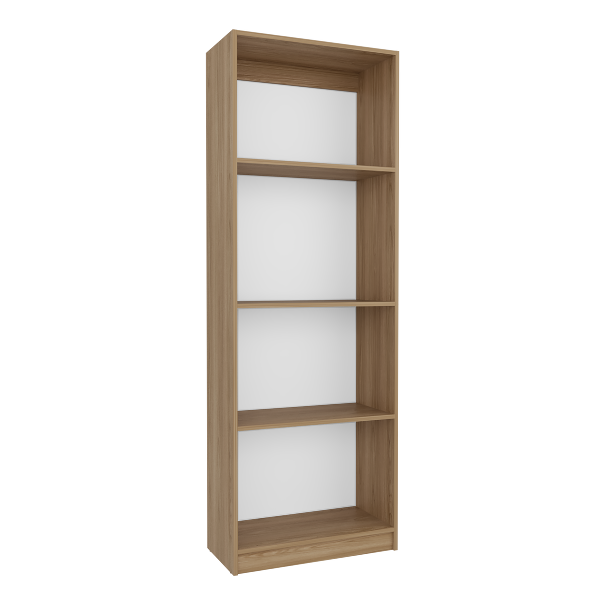 Estantería Home Fresno Europeo y Blanco 62.8x180.6cm Rectangular con Cuatro Compartimientos - BIBLIOTECAS Y ESTANTERIAS | Bylmo