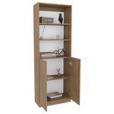Estantería Home Fresno Europeo y Blanco 62.8x180.6cm Rectangular con Cinco Compartimientos - BIBLIOTECAS Y ESTANTERIAS | Bylmo