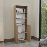 Estantería Home Fresno Europeo y Blanco 62.8x180.6cm Rectangular con Cinco Compartimientos - BIBLIOTECAS Y ESTANTERIAS | Bylmo