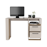Escritorio Verlot Capri y Fresno 120x75cm con Dos Cajones y con Organizador de Libros - ESCRITORIOS | Bylmo