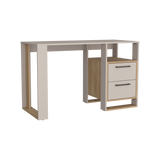 Escritorio Verlot Capri y Fresno 120x75cm con Dos Cajones y con Organizador de Libros - ESCRITORIOS | Bylmo