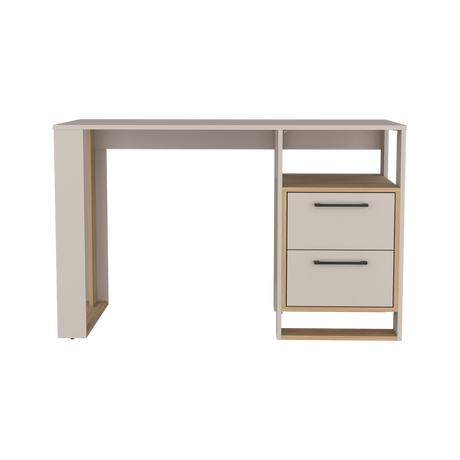 Escritorio Verlot Capri y Fresno 120x75cm con Dos Cajones y con Organizador de Libros - ESCRITORIOS | Bylmo