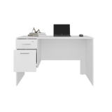 Escritorio Millier Blanco 120x75cm con Dos Cajones y con Organizador de Libros - ESCRITORIOS | Bylmo