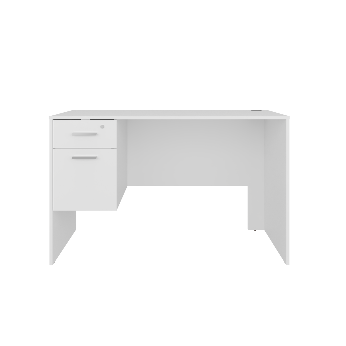 Escritorio Millier Blanco 120x75cm con Dos Cajones y con Organizador de Libros - ESCRITORIOS | Bylmo