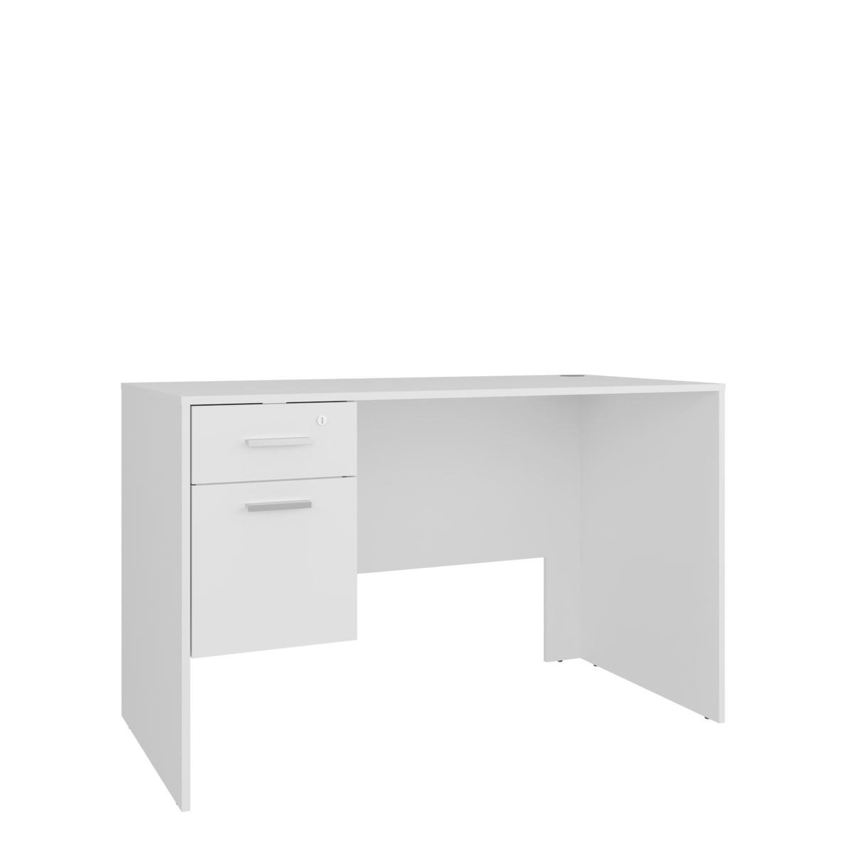 Escritorio Millier Blanco 120x75cm con Dos Cajones y con Organizador de Libros - ESCRITORIOS | Bylmo