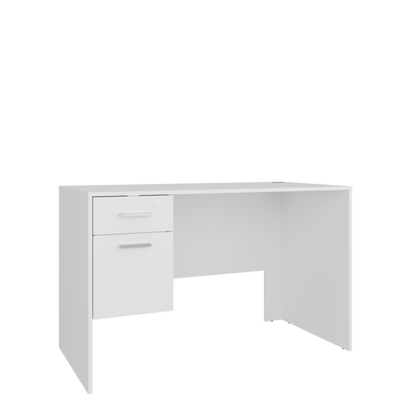 Escritorio Millier Blanco 120x75cm con Dos Cajones y con Organizador de Libros - ESCRITORIOS | Bylmo