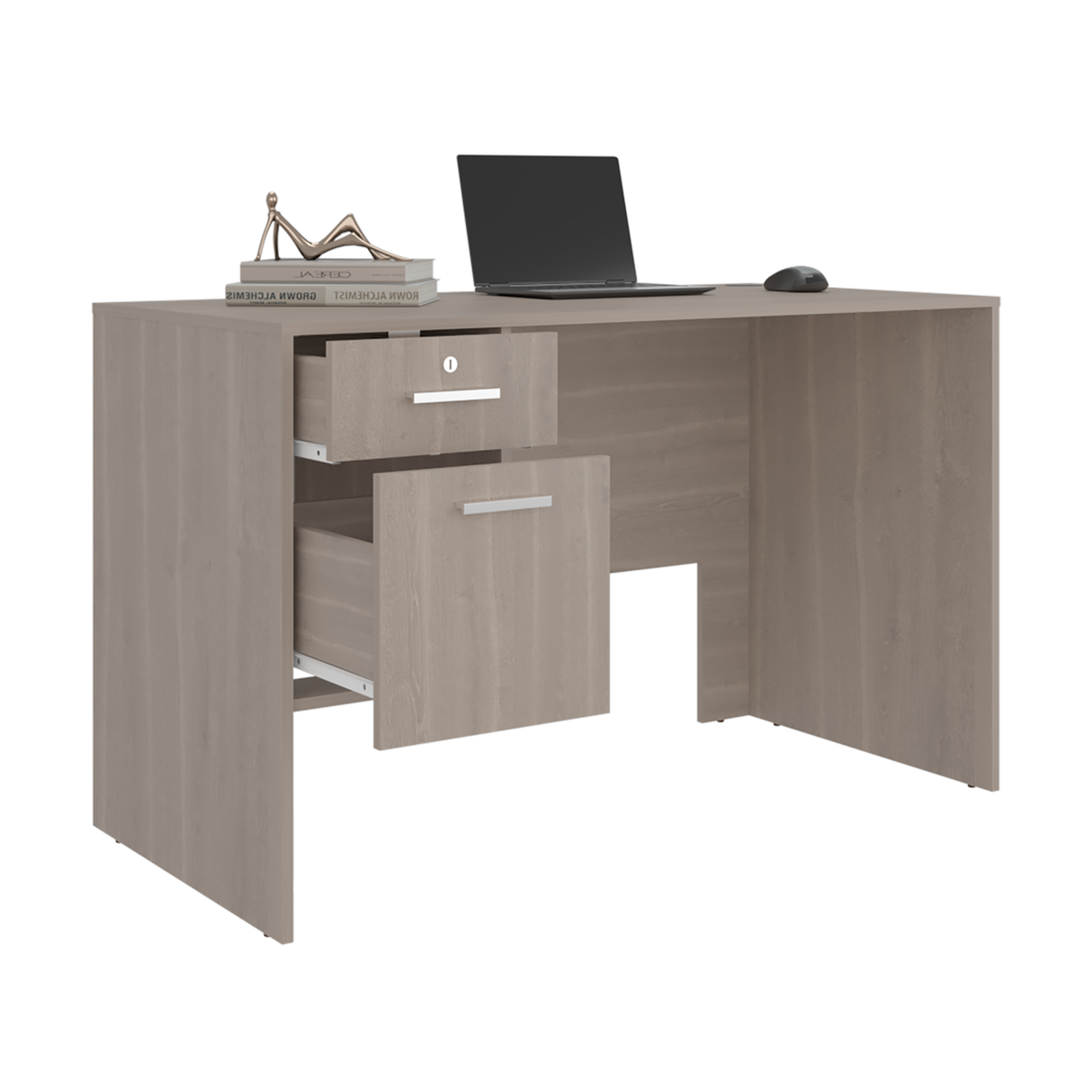 Escritorio Millier Bardolino 120x75cm con Dos Cajones y con Organizador de Libros - ESCRITORIOS | Bylmo