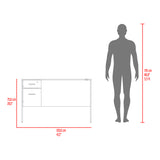 Escritorio Millier Bardolino 120x75cm con Dos Cajones y con Organizador de Libros - ESCRITORIOS | Bylmo