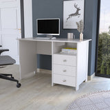 Escritorio Bianco Blanco 120x75cm con Tres Cajones y con Organizador de Libros - ESCRITORIOS | Bylmo