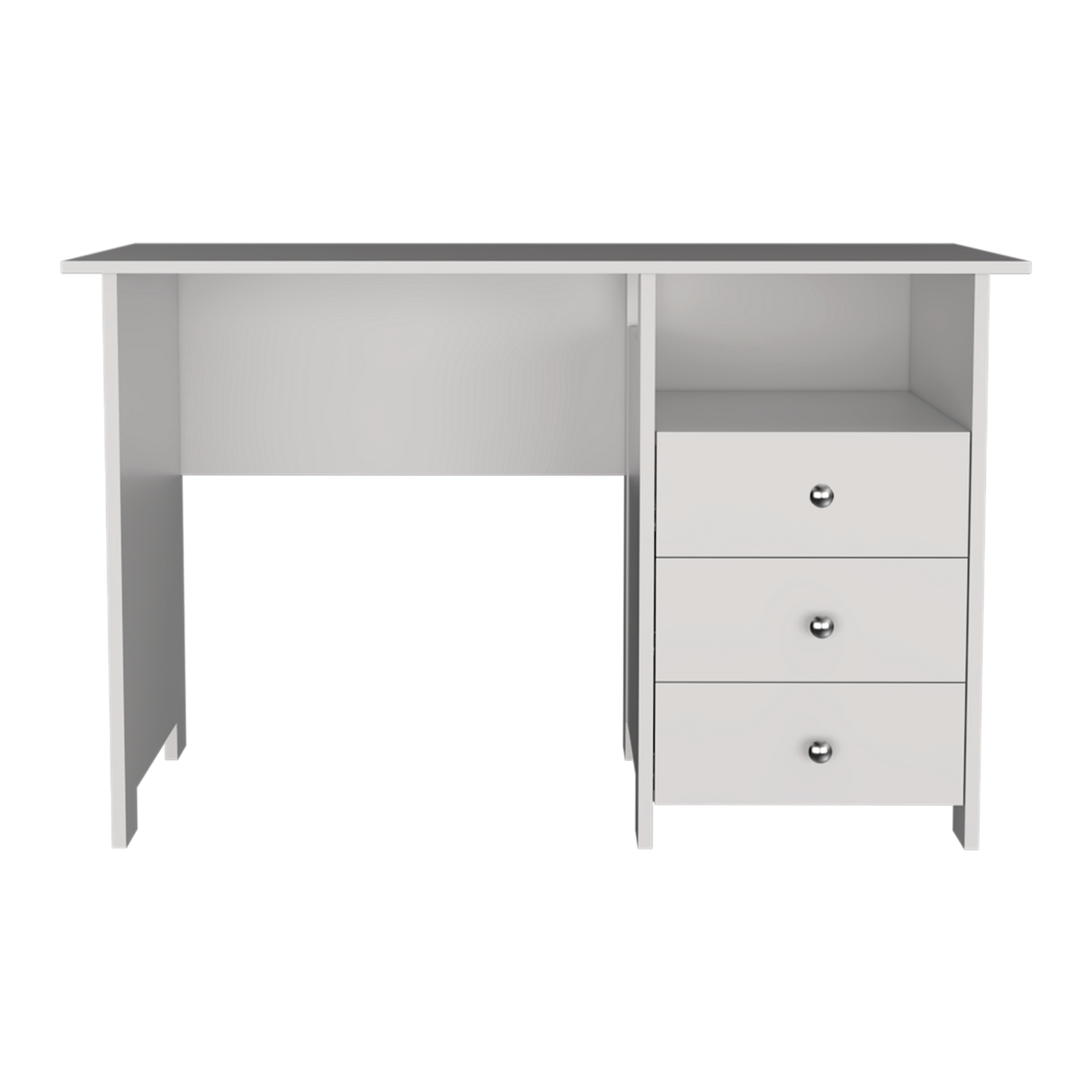 Escritorio Bianco Blanco 120x75cm con Tres Cajones y con Organizador de Libros - ESCRITORIOS | Bylmo
