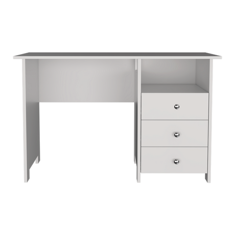 Escritorio Bianco Blanco 120x75cm con Tres Cajones y con Organizador de Libros - ESCRITORIOS | Bylmo