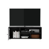 Rack de TV Noah Wengue y Blanco 120x44cm para TV Hasta 55" Pulgadas con Cinco Compartimientos - MUEBLES DE TV | Bylmo