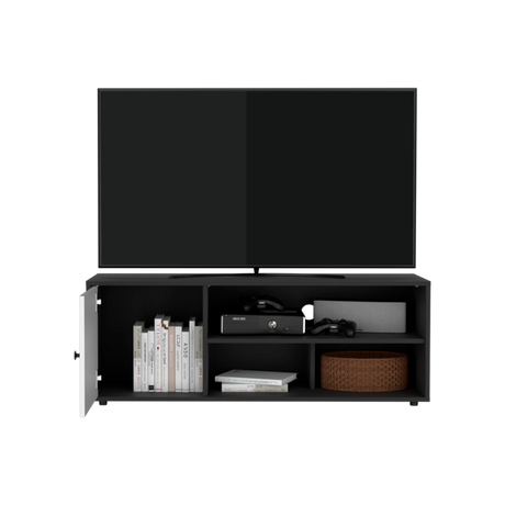 Rack de TV Noah Wengue y Blanco 120x44cm para TV Hasta 55" Pulgadas con Cinco Compartimientos - MUEBLES DE TV | Bylmo