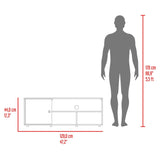 Rack de TV Noah Wengue y Blanco 120x44cm para TV Hasta 55" Pulgadas con Cinco Compartimientos - MUEBLES DE TV | Bylmo