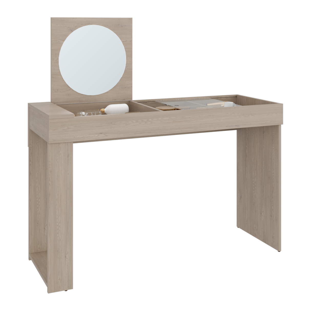 Tocador Maggie Blanco y Cotta 120.3x77cm 0 de Dos Puestos con Espejo y sin Sillas - TOCADORES | Bylmo