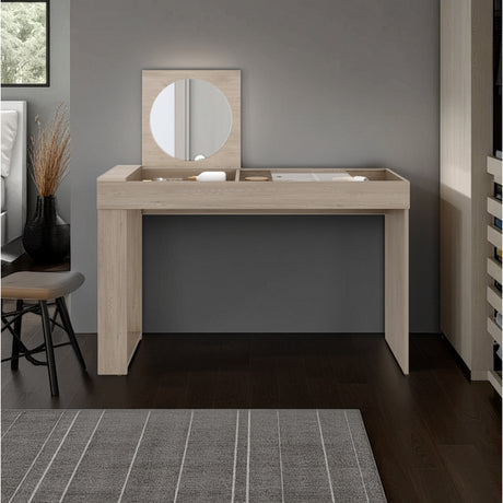 Tocador Maggie Blanco y Cotta 120.3x77cm 0 de Dos Puestos con Espejo y sin Sillas - TOCADORES | Bylmo