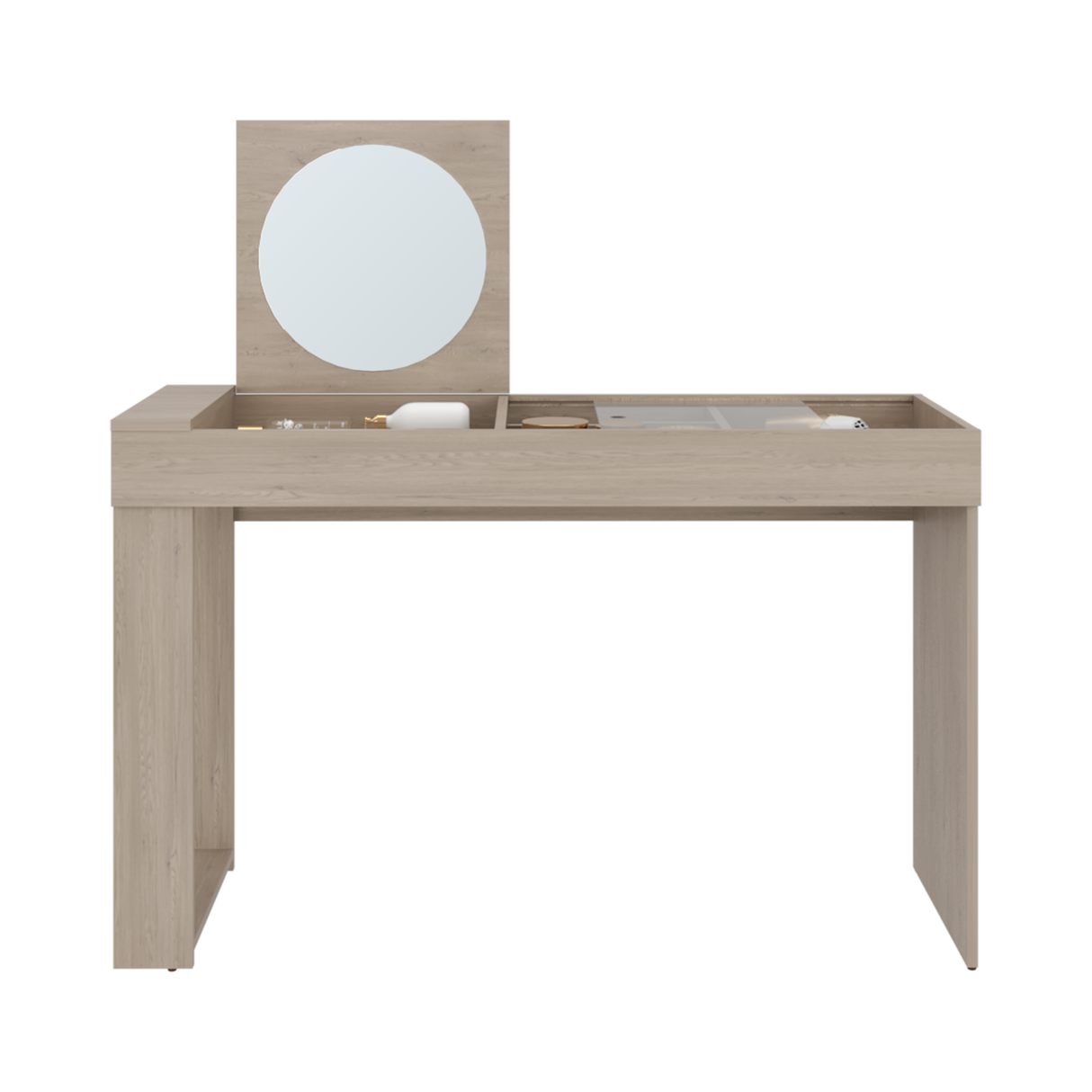 Tocador Maggie Blanco y Cotta 120.3x77cm 0 de Dos Puestos con Espejo y sin Sillas - TOCADORES | Bylmo