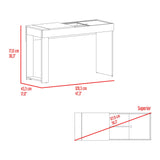 Tocador Maggie Blanco y Cotta 120.3x77cm 0 de Dos Puestos con Espejo y sin Sillas - TOCADORES | Bylmo