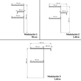 Closet Petit Blanco 140x180cm con Tres Compartimientos - CLOSETS | Bylmo