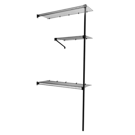 Closet Eco Negro 160x200cm con Tres Compartimientos - CLOSETS | Bylmo