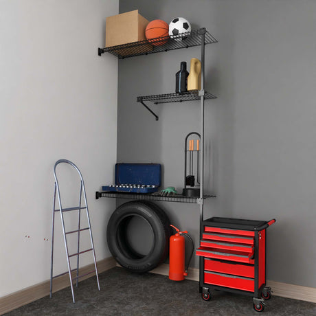 Closet Eco Negro 160x200cm con Tres Compartimientos - CLOSETS | Bylmo