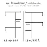 Closet Junior Negro 150x200cm con Un Cajón y con Cinco Compartimientos - CLOSETS | Bylmo