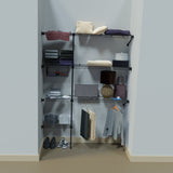 Closet Junior Negro 150x200cm con Un Cajón y con Cinco Compartimientos - CLOSETS | Bylmo