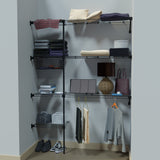 Closet Junior Negro 150x200cm con Un Cajón y con Cinco Compartimientos - CLOSETS | Bylmo