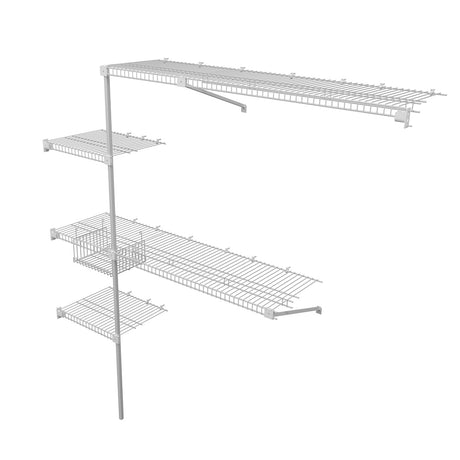 Closet Practi Blanco 200x200cm con Un Cajón con Seis Compartimientos y con Colgadero de Ropa - CLOSETS | Bylmo