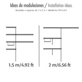Closet Practi Blanco 200x200cm con Un Cajón con Seis Compartimientos y con Colgadero de Ropa - CLOSETS | Bylmo
