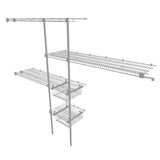 Closet Super Gris 300x200cm con Dos Cajones con Cuatro Compartimientos y con Colgadero de Ropa - CLOSETS | Bylmo