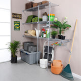 Closet Super Gris 300x200cm con Dos Cajones con Cuatro Compartimientos y con Colgadero de Ropa - CLOSETS | Bylmo