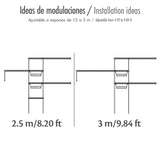 Closet Super Gris 300x200cm con Dos Cajones con Cuatro Compartimientos y con Colgadero de Ropa - CLOSETS | Bylmo