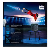 Videoproyector Kalley HD 720P Negro 17.5x33cm Compatible con 4K y con Control Remoto - PROYECTORES | Bylmo