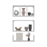 Estanteria Flotante Trego Blanco 56.5x30cm Flotante Rectangular - REPISAS | Bylmo