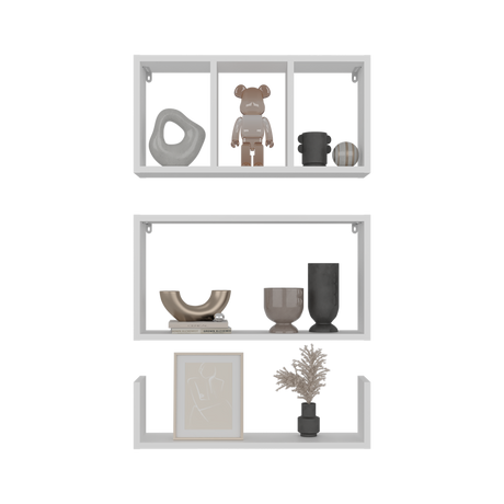 Estanteria Flotante Trego Blanco 56.5x30cm Flotante Rectangular - REPISAS | Bylmo