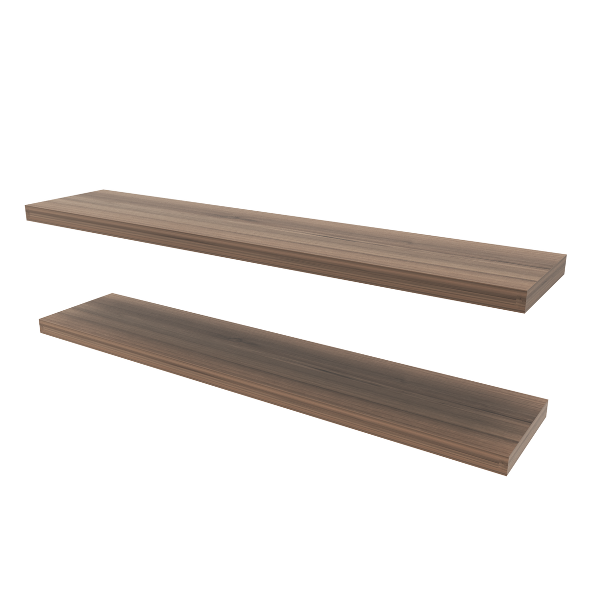 Set de 2 Repisas Café Expreso 120x3.8cm Flotante Rectangular - REPISAS | Bylmo