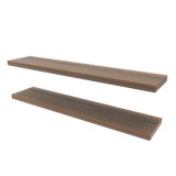 Set de 2 Repisas Café Expreso 120x3.8cm Flotante Rectangular - REPISAS | Bylmo