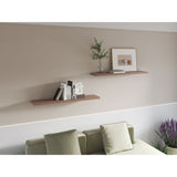 Set de 2 Repisas Café Expreso 120x3.8cm Flotante Rectangular - REPISAS | Bylmo